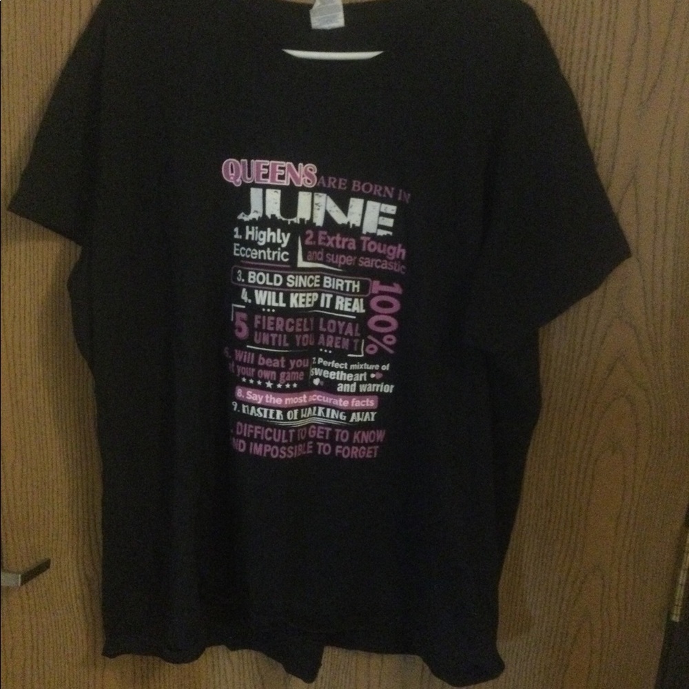 PORT & company queens are born in June black shirt 4xl. A-13